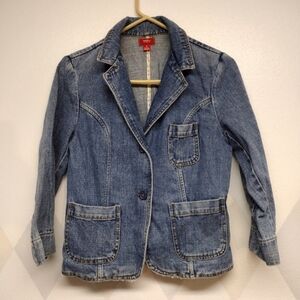 Mossimo faded worn jean jacket